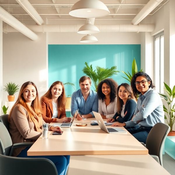 Il team di Italiano Studio al lavoro in un ufficio luminoso a Roma
